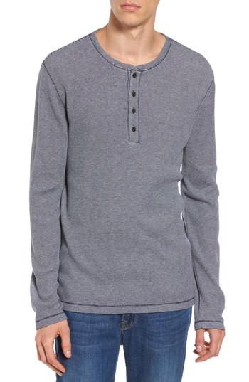 Men's The Rail Waffle Knit Henley - Blue