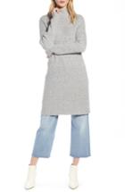 Women's Halogen Funnel Neck Sweater Dress - Grey
