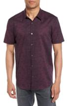 Men's John Varvatos Star Usa Dot Print Trim Fit Sport Shirt - Purple