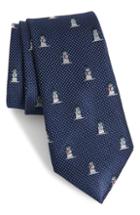 Men's Nordstrom Men's Shop Frosty Silk Tie, Size - Blue