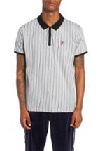 Men's Fila Snap Polo Shirt, Size - Grey