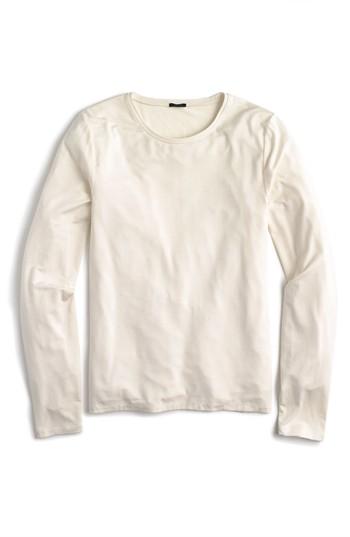 Women's J.crew Long Sleeve Tee - White