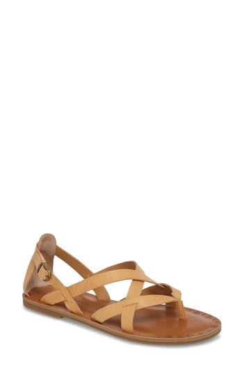 Women's Lucky Brand Ainsley Flat Sandal M - Beige