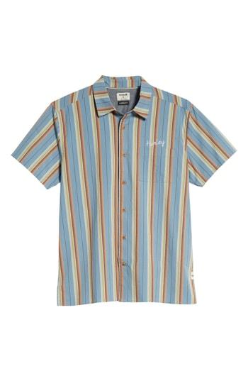 Men's Hurley Capetown Stripe Woven Shirt - Blue