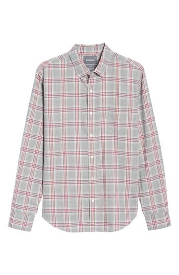 Men's Bonobos Slim Fit Washed Plaid Herringbone Sport Shirt