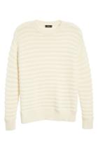 Women's Theory Novelty Stripe Cashmere Sweater - Ivory