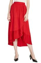 Women's Maje Jonette Faux Wrap Midi Skirt - Red