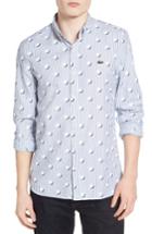 Men's Lacoste L!ve Dot Print Stripe Woven Shirt