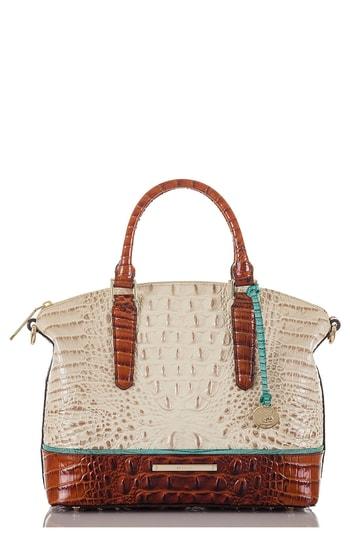 Brahmin Duxbury Embossed Leather Satchel - Ivory