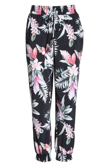 Women's Tommy Bahama Ginger Flowers Cover-up Pants - Black