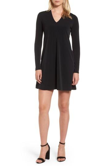 Women's Kenneth Cole New York V-neck A-line Dress - Black