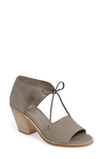 Women's Eileen Fisher Ann Ankle Tie Sandal .5 M - Grey