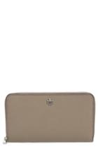 Women's Tory Burch Robinson Leather Continental Wallet - Grey