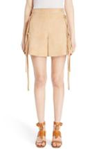 Women's Chloe Fringe Trim Suede Shorts