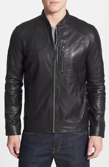 Men's Field Scout Leather Jacket - Black