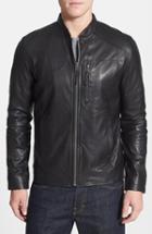 Men's Field Scout Leather Jacket - Black