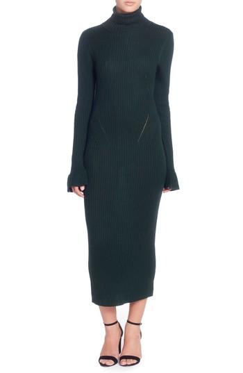 Women's Catherine Catherine Malandrino Camron Turtleneck Midi Dress - Green