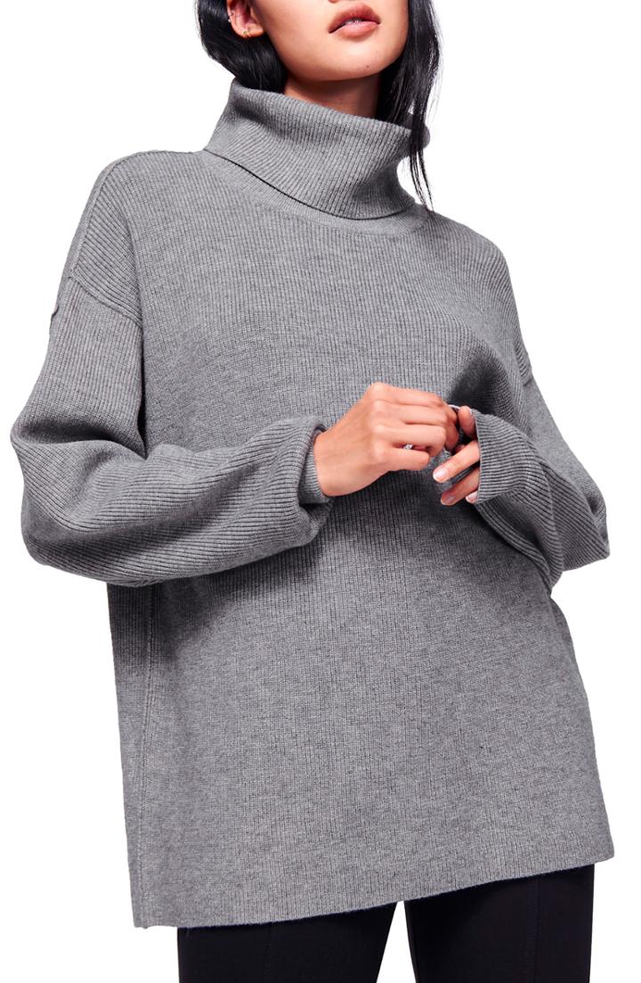 Women's Free People Softly Structured Knit Tunic - Grey