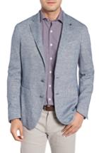 Men's Peter Millar Collection Santorini Regular Fit Chambray Knit Sport Coat R - Purple