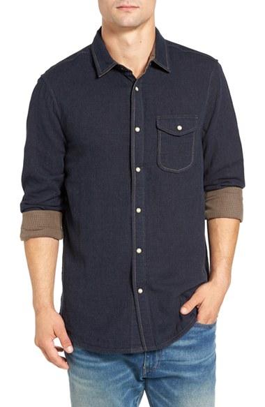 Men's Jeremiah Chase Melange Sport Shirt - Blue
