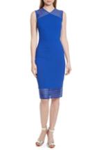 Women's Ted Baker London Lucette Mesh Detail Body Con Dress - Blue
