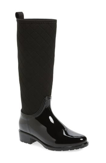 Women's Dav Parma Quilted Waterproof Rain Boot, Size 7 M - Black