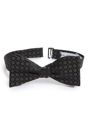 Men's Calibrate Black Shimmer Bow Tie, Size - Black
