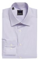 Men's David Donahue Regular Fit Check Dress Shirt .5 32/33 - Pink