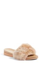 Women's Seychelles Beyond Reason Faux Fur Slide Sandal .5 M - Pink