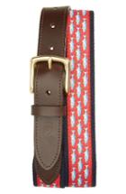 Men's Vineyard Vines Americana Patchwork Belt - Parade Red
