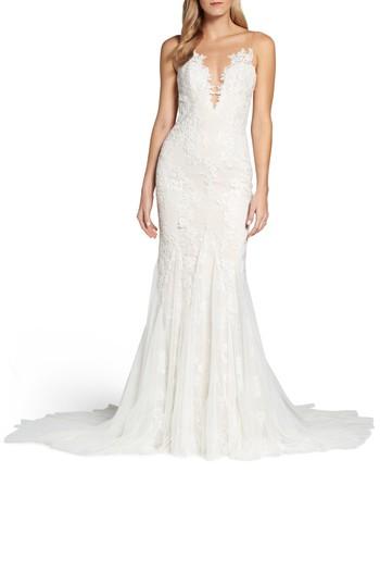 Women's Ines By Ines Di Santo Daisy Illusion V-neck Gown