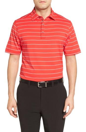 Men's Bobby Jones Xh2o Momentum Stripe Jersey Polo - Red