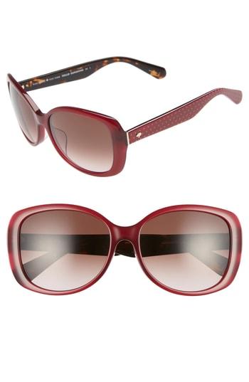 Women's Kate Spade New York Amberlyn 57mm Special Fit Square Sunglasses -