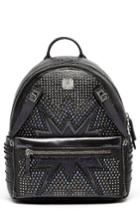Mcm Dual Stark Studded Leather Backpack -