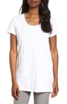 Women's Eileen Fisher U-neck Organic Cotton Tee - White