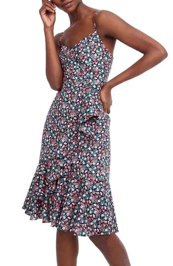 Women's J.crew Liberty Sarah Ruffle Dress - Blue