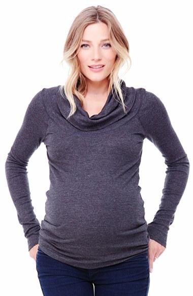 Women's Ingrid & Isabel Cowl Neck Maternity Tee - Grey
