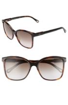 Women's Chloe 59mm Brow Bar Sunglasses - Black/ Havana