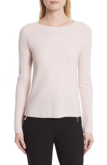 Women's Elizabeth And James Karina Waffle Knit Cashmere Sweater - Pink