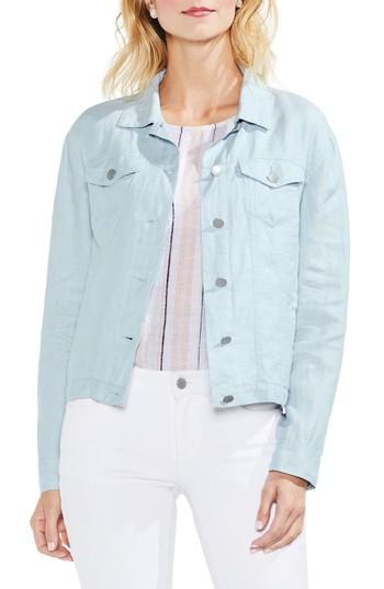 Women's Vince Camuto Classic Linen Jacket, Size - Blue