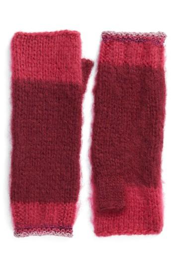 Women's Treasure & Bond Metallic Tipped Arm Warmers, Size - Burgundy