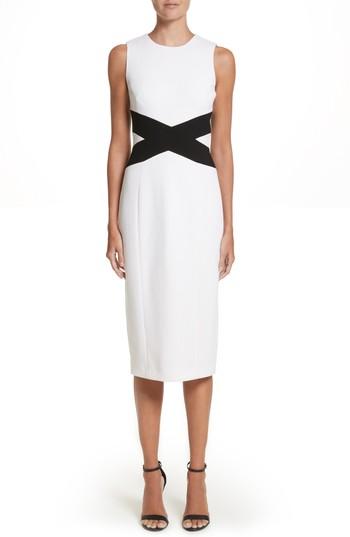 Women's Michael Kors Contrast Stretch Boucle Crepe Sheath Dress
