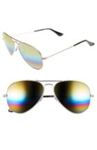 Men's Ray-ban 58mm Aviator Sunglasses - Metallic Lght Bronze/ Mirror