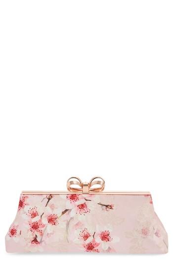 Ted Baker London Diona Glitter Frame Evening Clutch - Pink