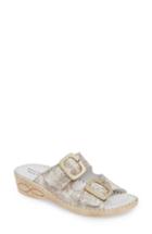 Women's David Tate La Vida Slide Sandal M - White