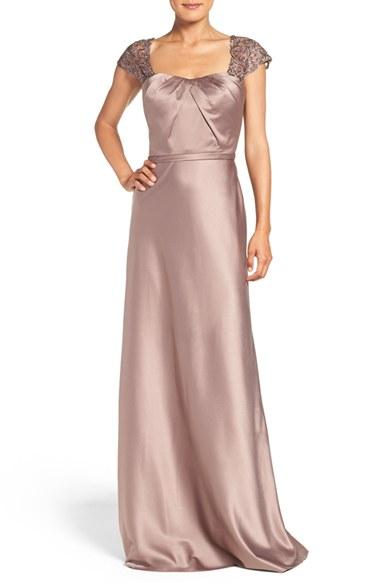 Women's La Femme Embellished Lace & Satin Gown