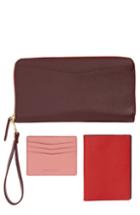 Women's Nordstrom Leather Travel Organizer - Red