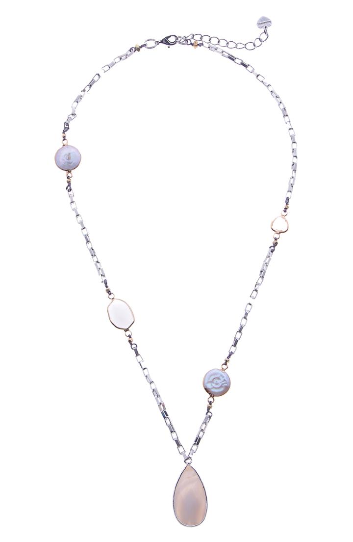 Women's Nakamol Design Facet Stone Chunk Chain Necklace