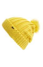 Women's Maison Scotch Faux Fur Pom Beanie - Yellow