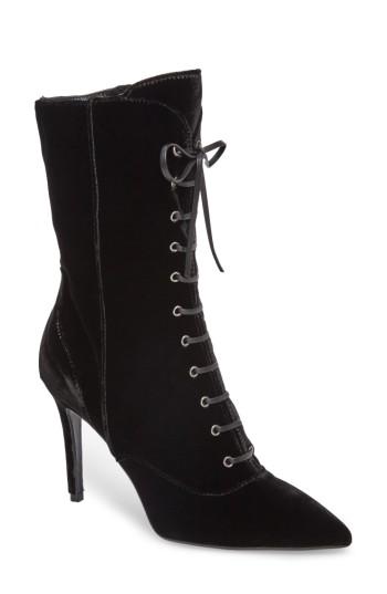 Women's Charles David Loretta Pointy Toe Bootie .5 Eu - Black